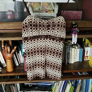 Brown toned dress club shirt